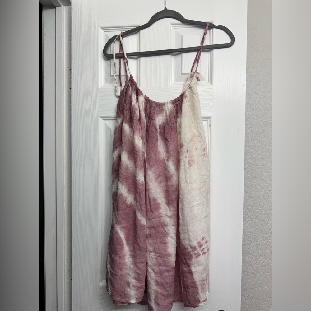 Tie-Dye Spaghetti Strap Adjustable cover up/Dress One size NWOT boutique brand